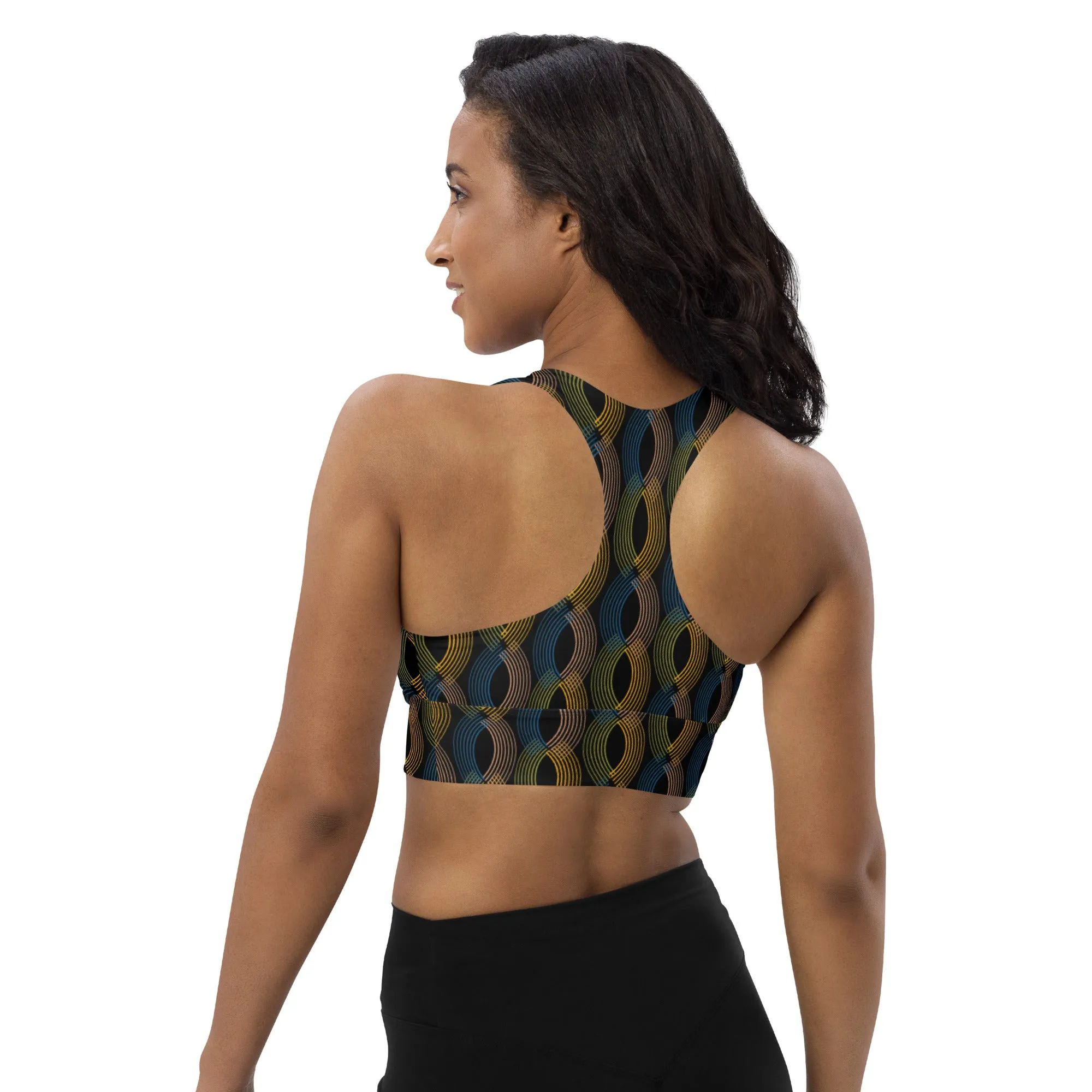 Lilly Longline sports bra, Arc Sereis- Black Arc