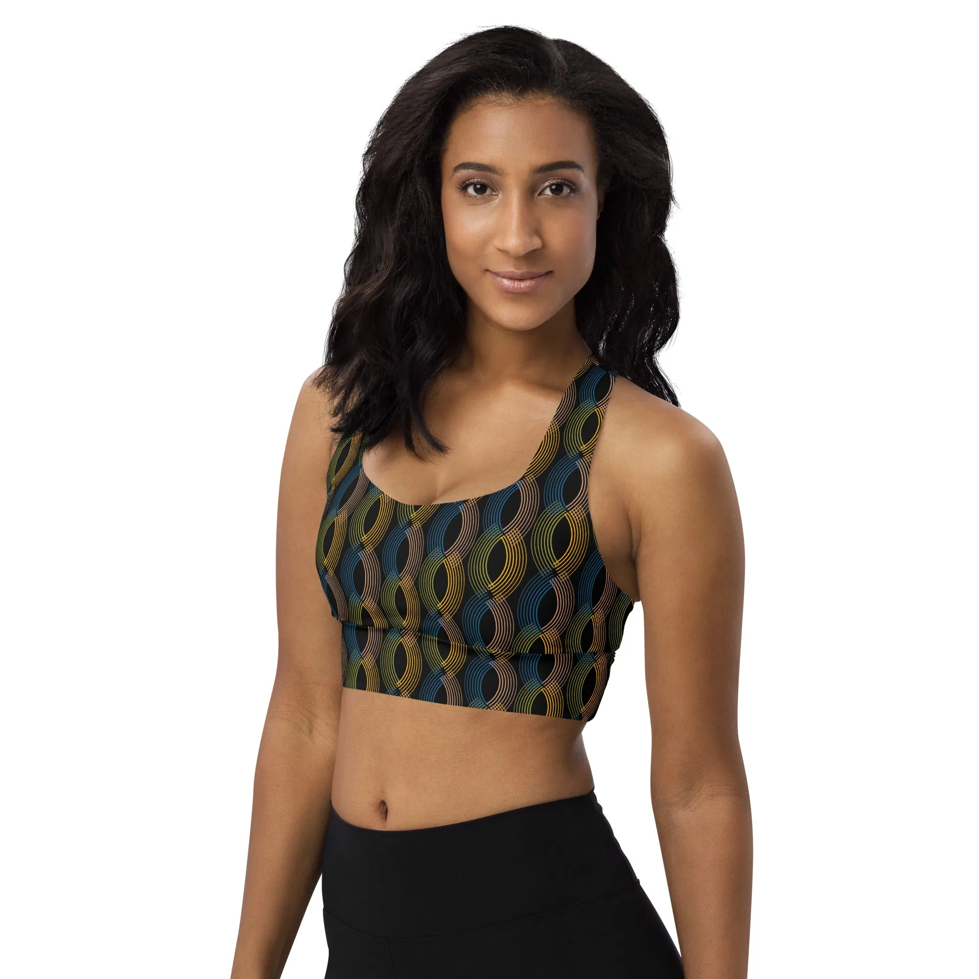 Lilly Longline sports bra, Arc Sereis- Black Arc