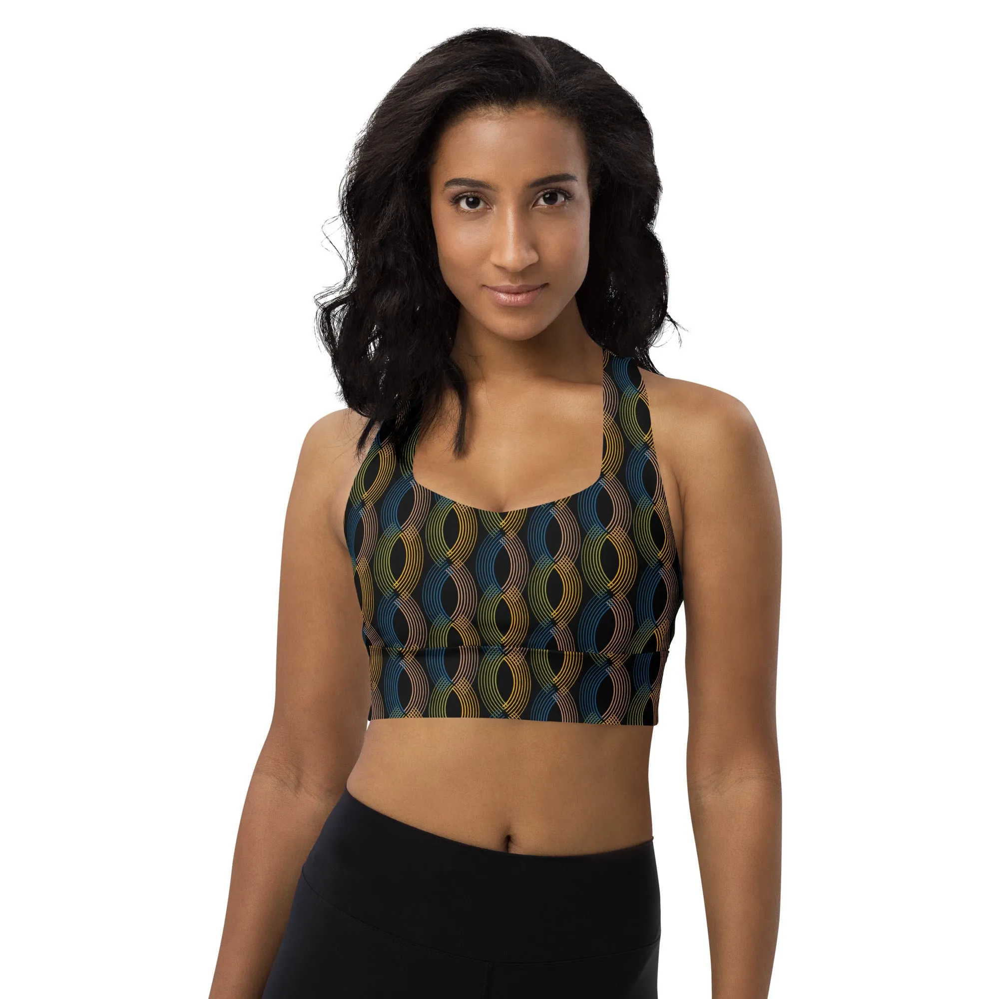 Lilly Longline sports bra, Arc Sereis- Black Arc