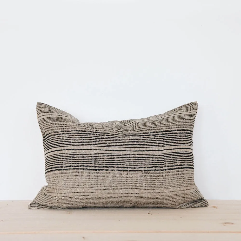 Linen Hand Block-Printed Pillow Cover No. 01212