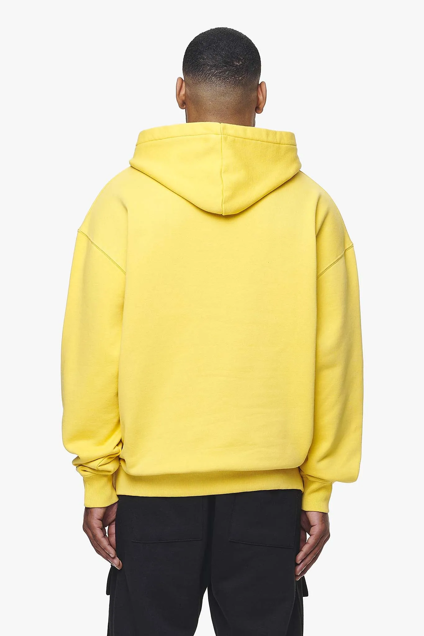 Logo Oversized Hoodie Vintage Washed Solar Yellow Gum