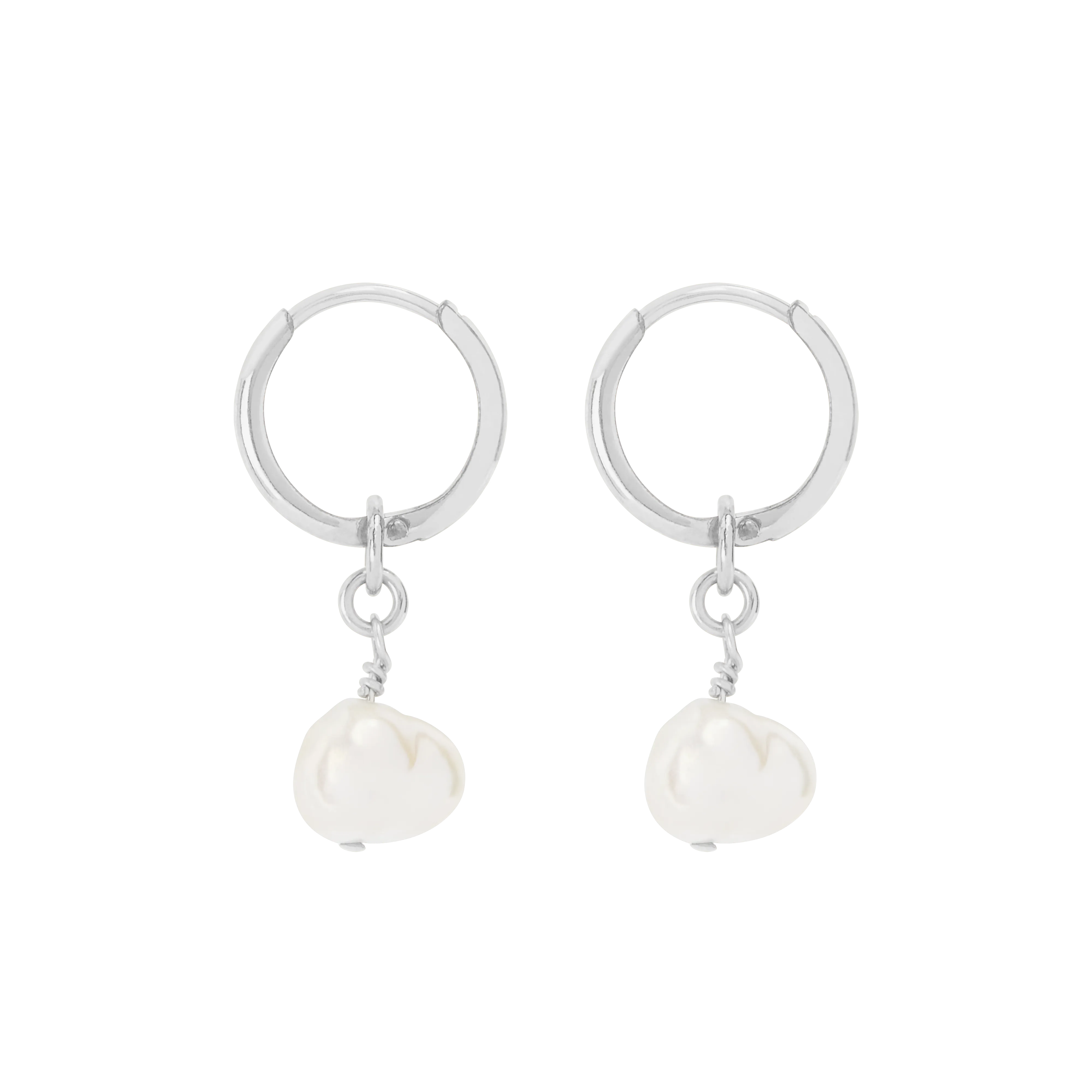 Lucia Mini Hoop Earrings - Silver