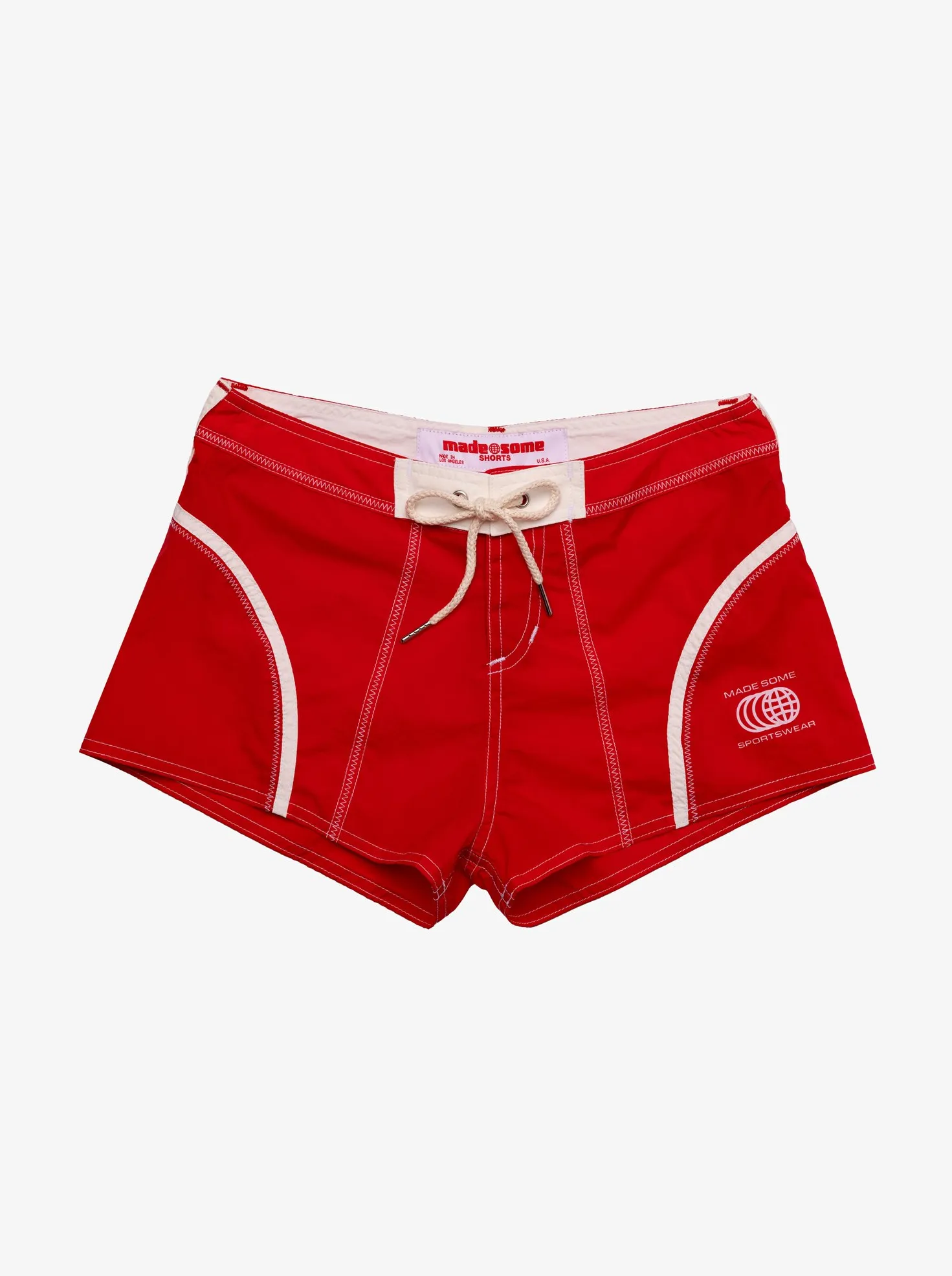 Made Some Short Shorts - Red & Cream