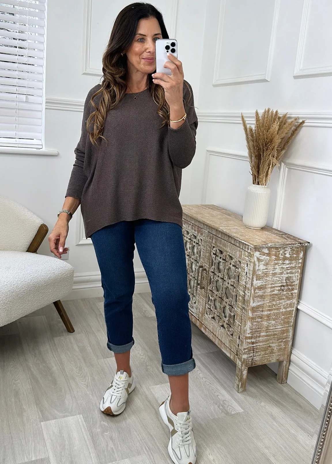 Maeve Brown Knit Top