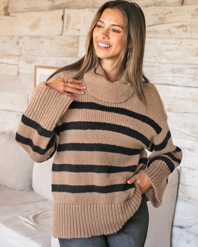 MALLORY STRIPED T NECK CHUNKY