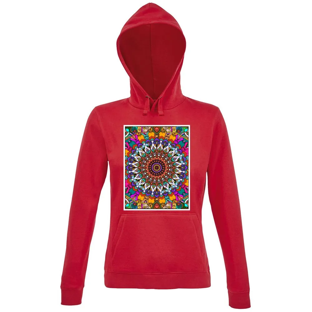 Mandala Art Design Premium Hoodie - Intricate Colors