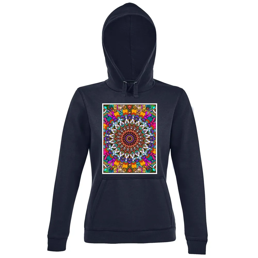 Mandala Art Design Premium Hoodie - Intricate Colors