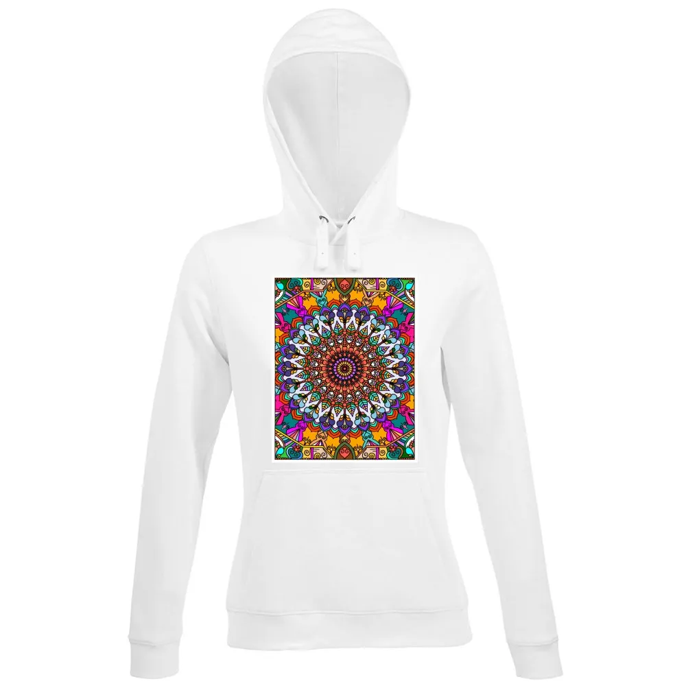 Mandala Art Design Premium Hoodie - Intricate Colors