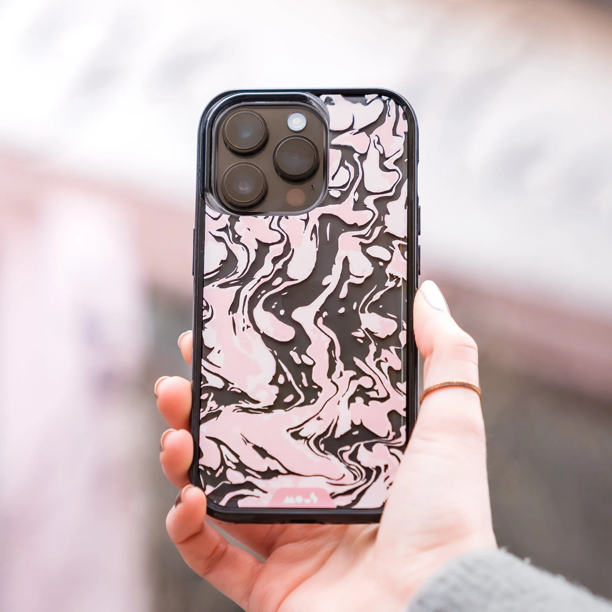 Marbled Dusky Pink Printed Phone Case - Clarity