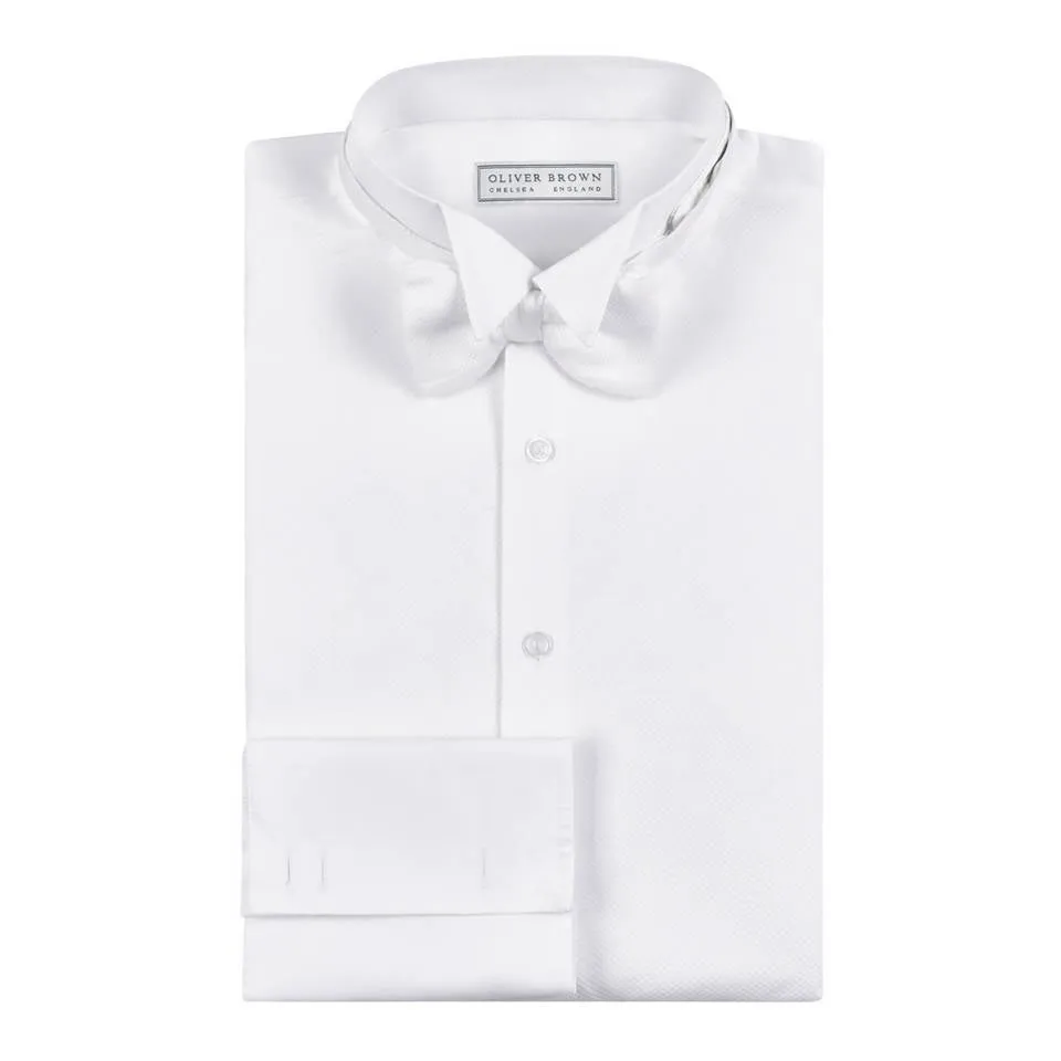 Marcella Dress Shirt, Wing Collar - White