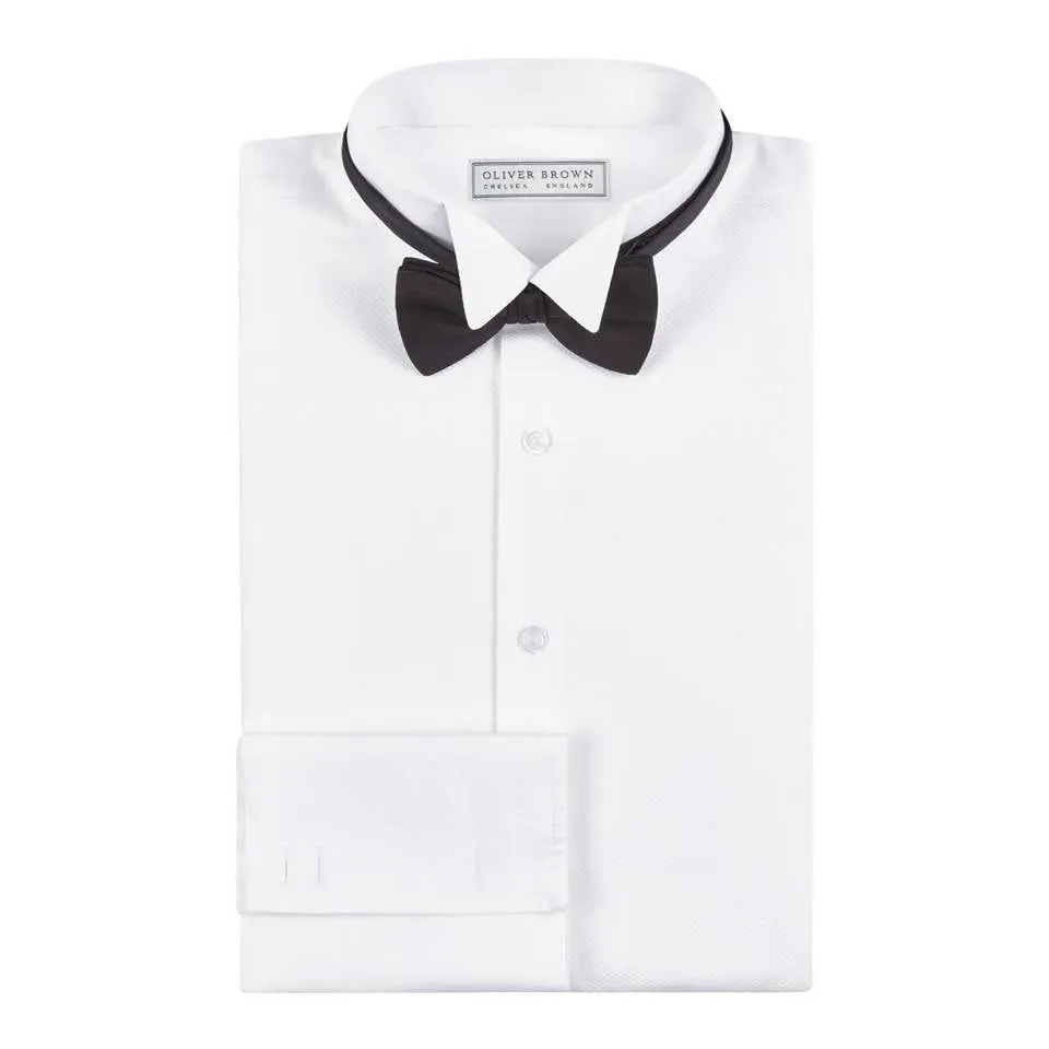 Marcella Dress Shirt, Wing Collar - White