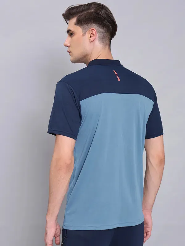 Men Colorblock Relax Fit Polo T-shirt with TECHNO COOL 