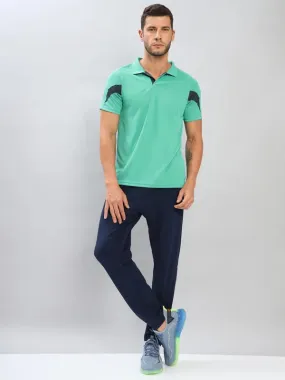 Men Colorblock Slim Fit Polo T-shirt with TECHNO COOL 