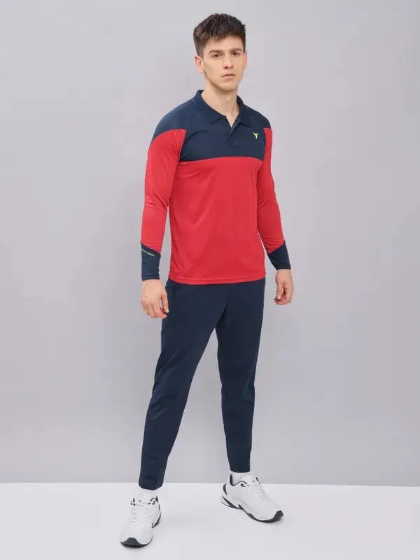 Men Colorblock Slim Fit Polo T-shirt with TECHNO COOL 