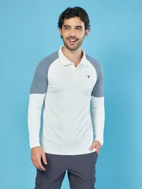 Men Colorblock Slim Fit Polo T-shirt with TECHNO COOL 