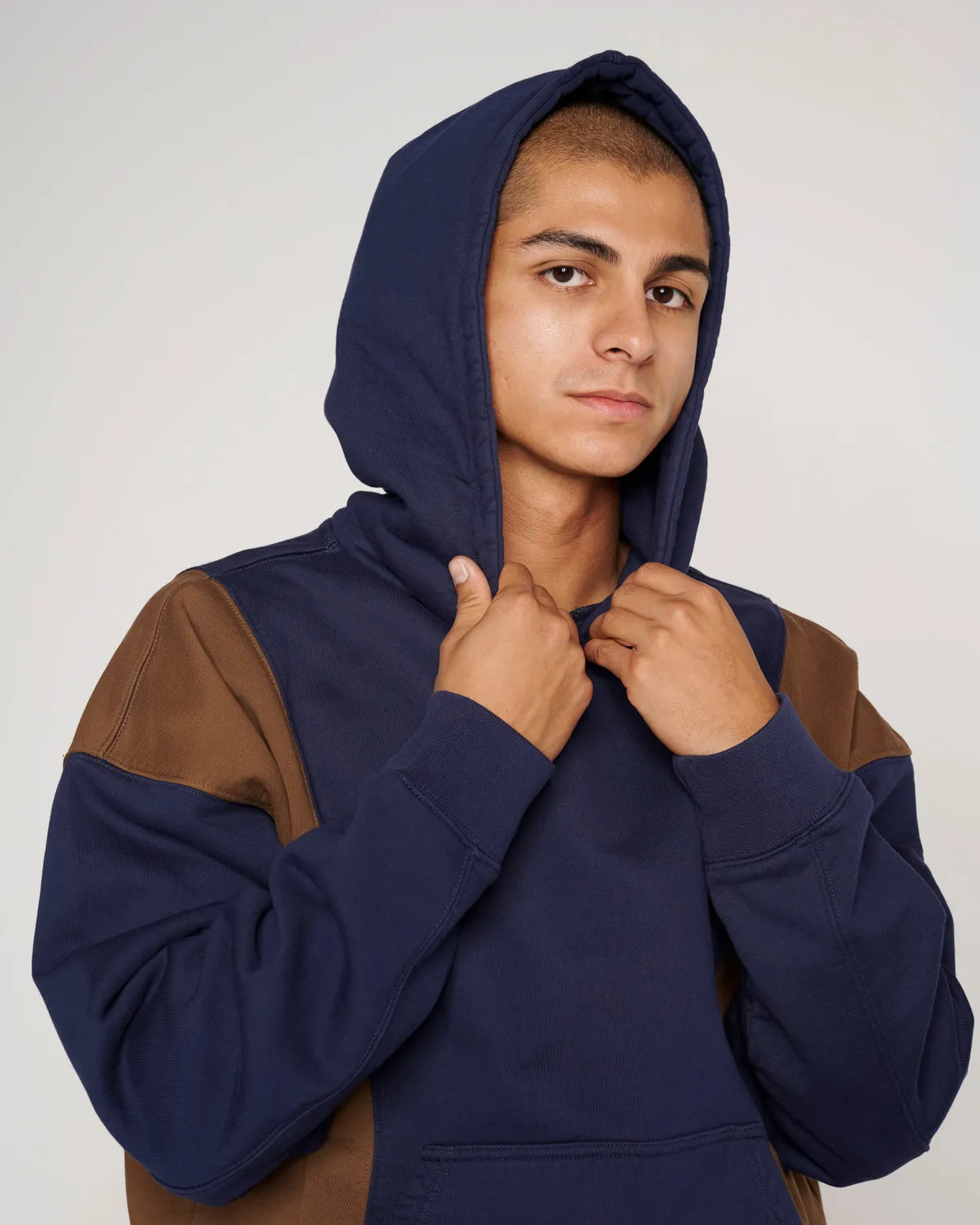 Mendoza Cropped Hoodie - Navy