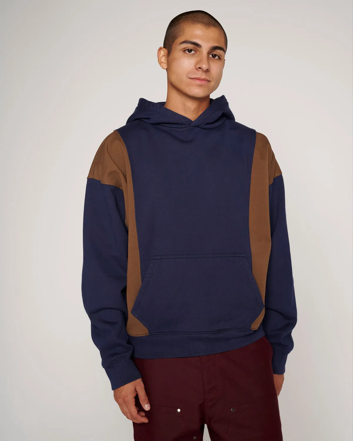 Mendoza Cropped Hoodie - Navy