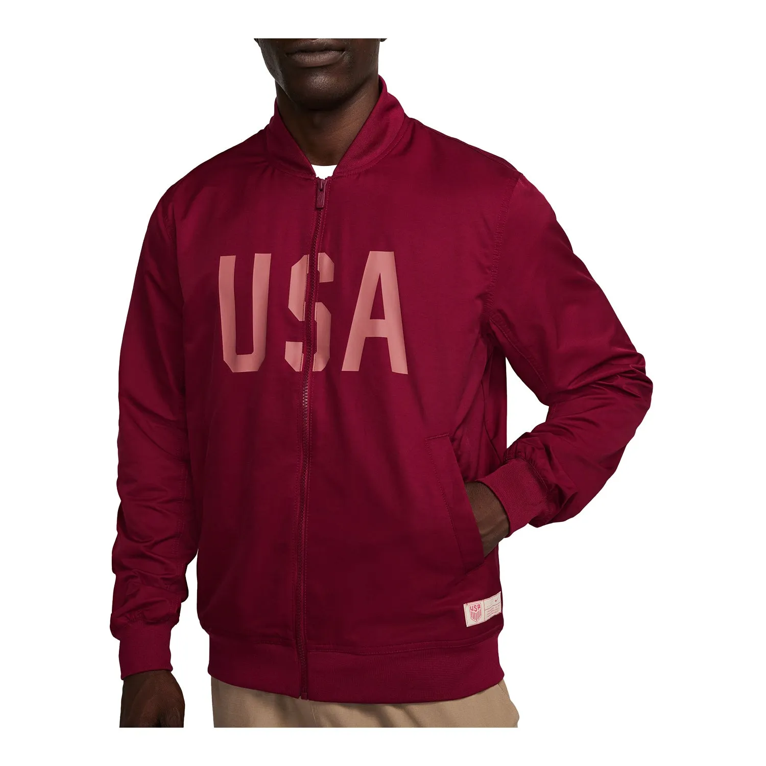 Men's Nike USA Woven Red Bomber Jacket