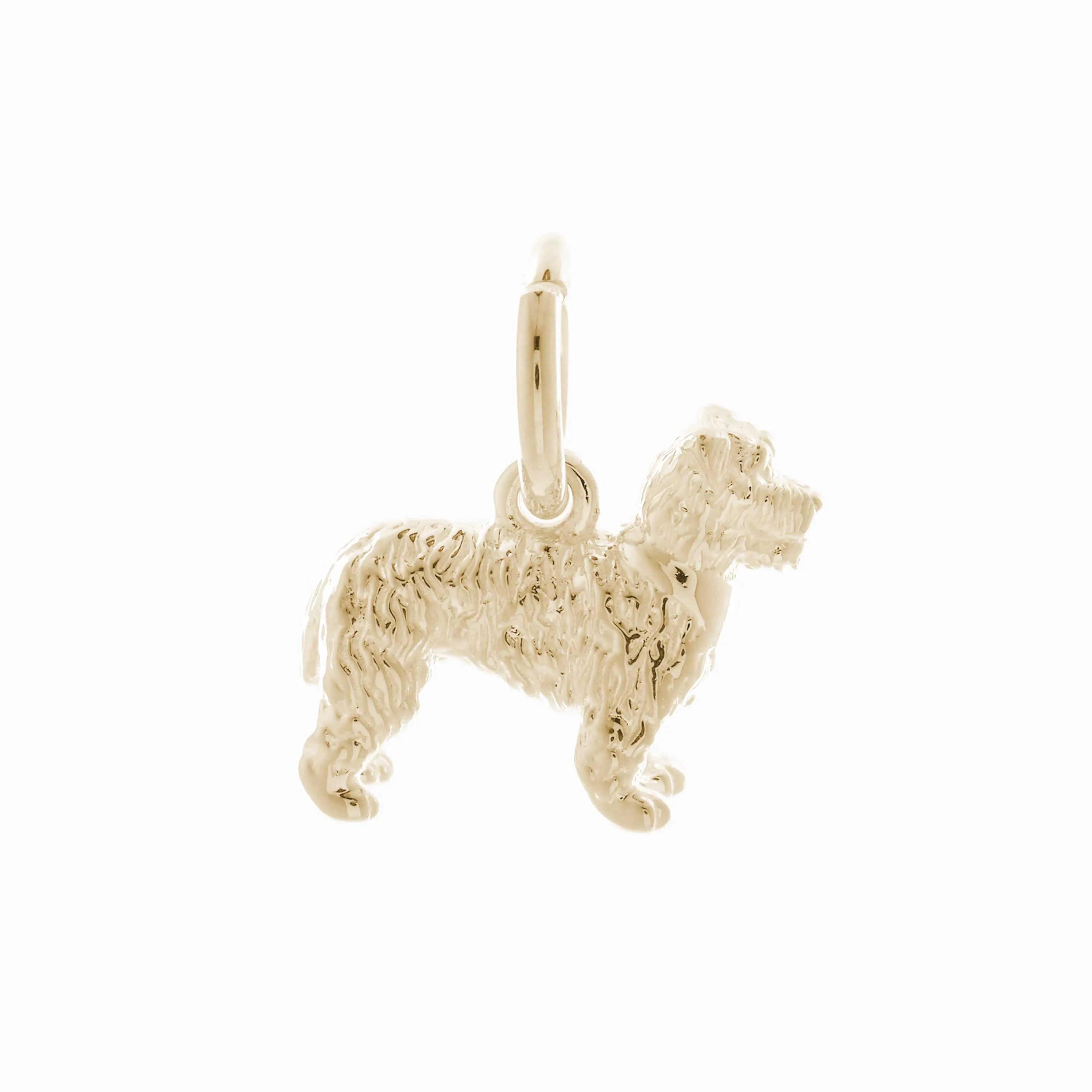 Miniature Schnauzer Solid Gold Dog Charm