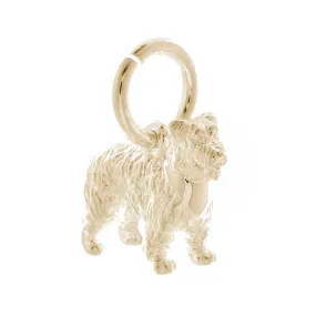 Miniature Schnauzer Solid Gold Dog Charm