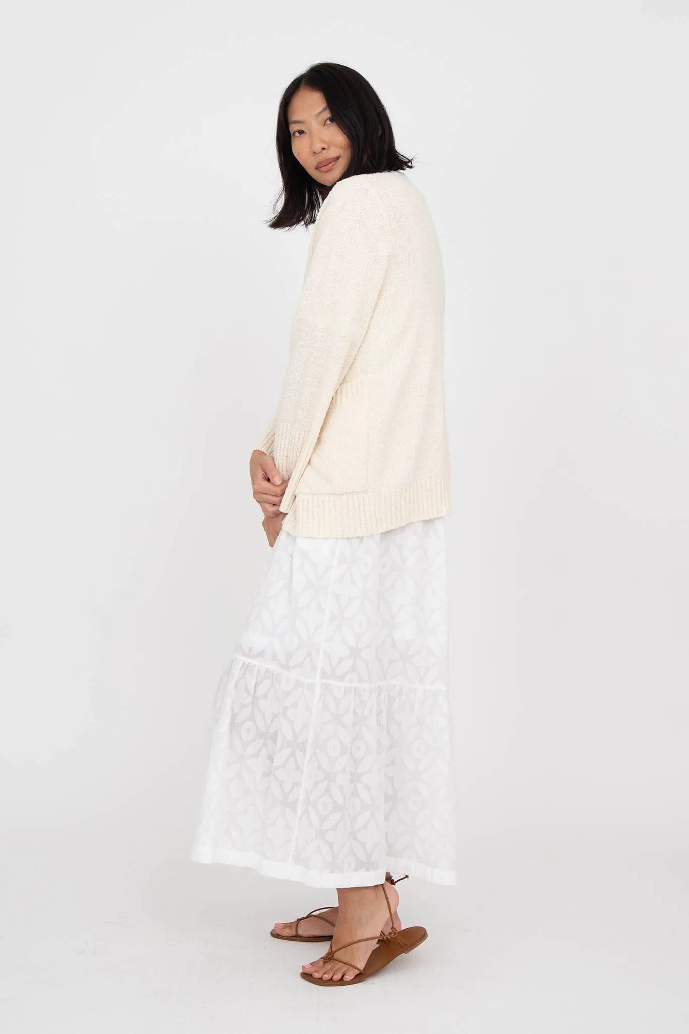 M.PATMOS Leyali Cardigan - Ivory