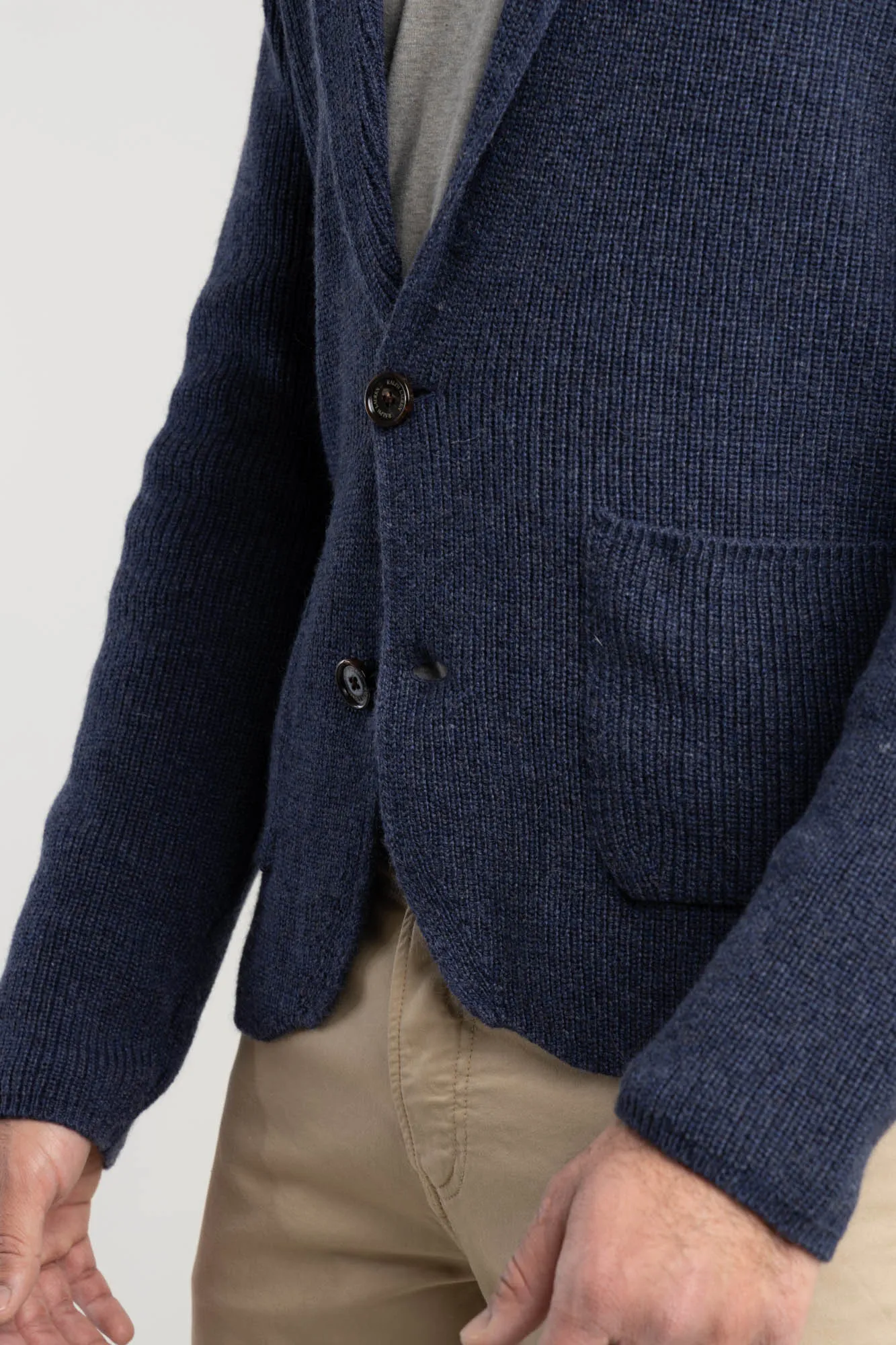 Navy Cashmere Cardigan