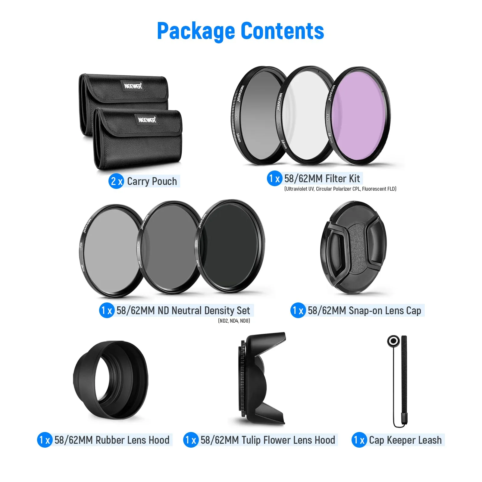 NEEWER Lens Filter Accessory Kit