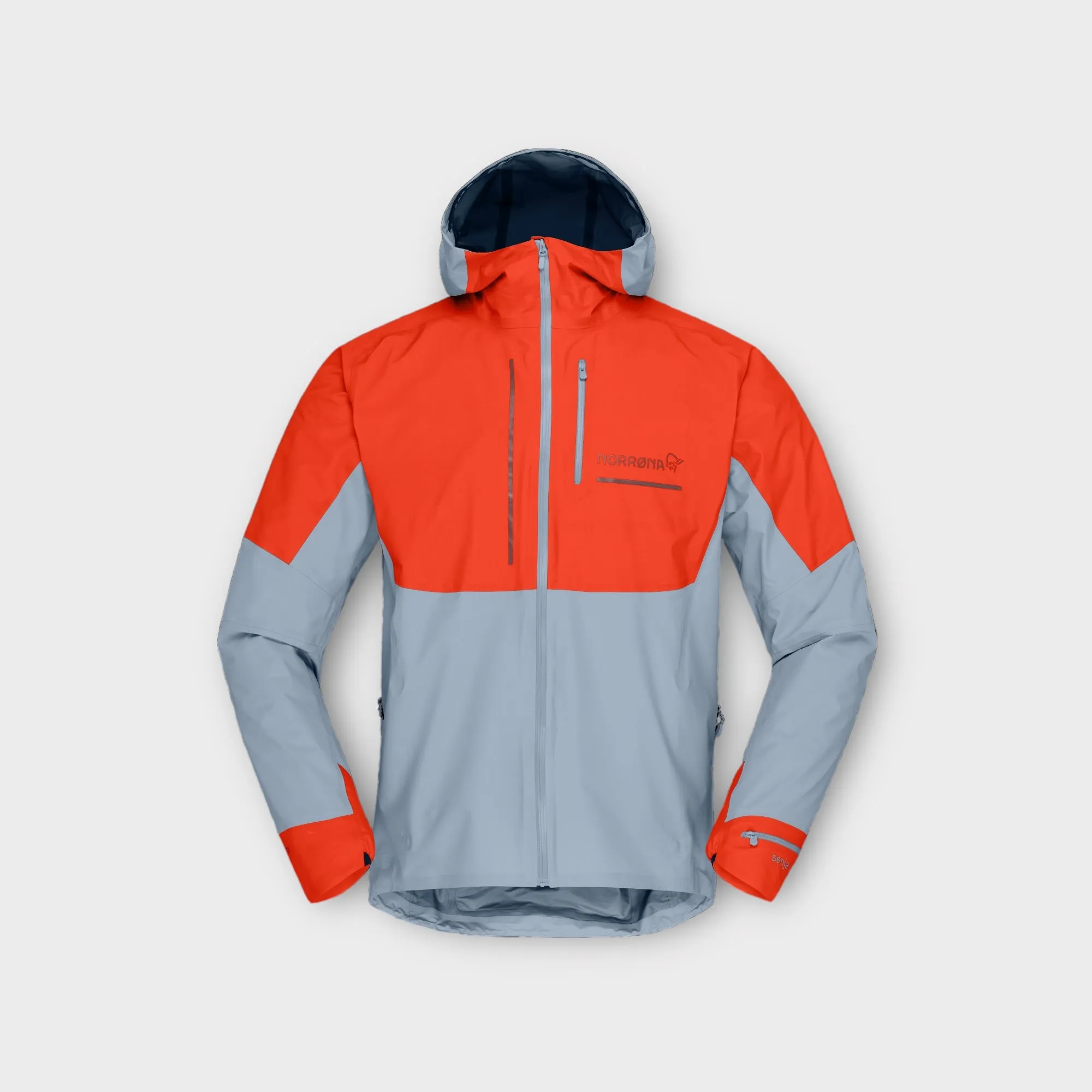 Norrøna Senja Gore-Tex Active Jakke I Orange/Lys Blå