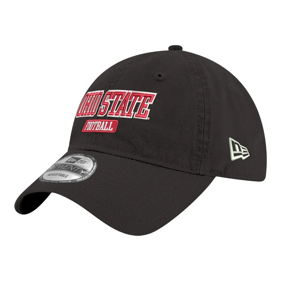 Ohio State Buckeyes Football Black Adjustable Hat