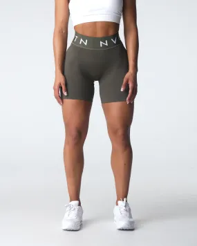 Olive Sport Seamless Shorts