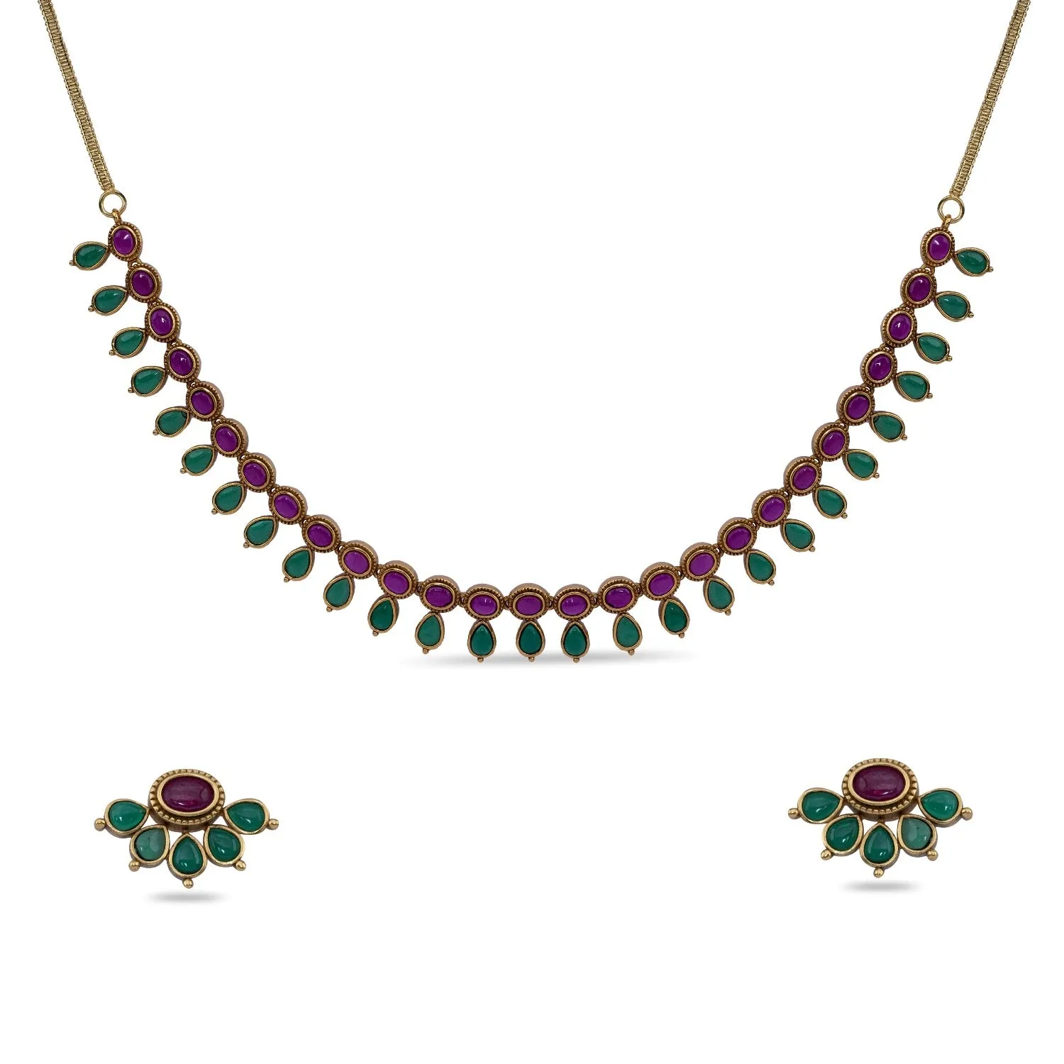 Parama Antique Multi Kempu Necklace Set