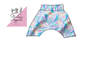 pastel organic harem shorts