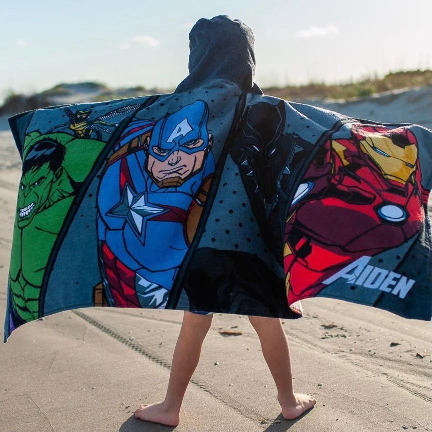 Personalized Embroidered Hooded Towel - Avengers