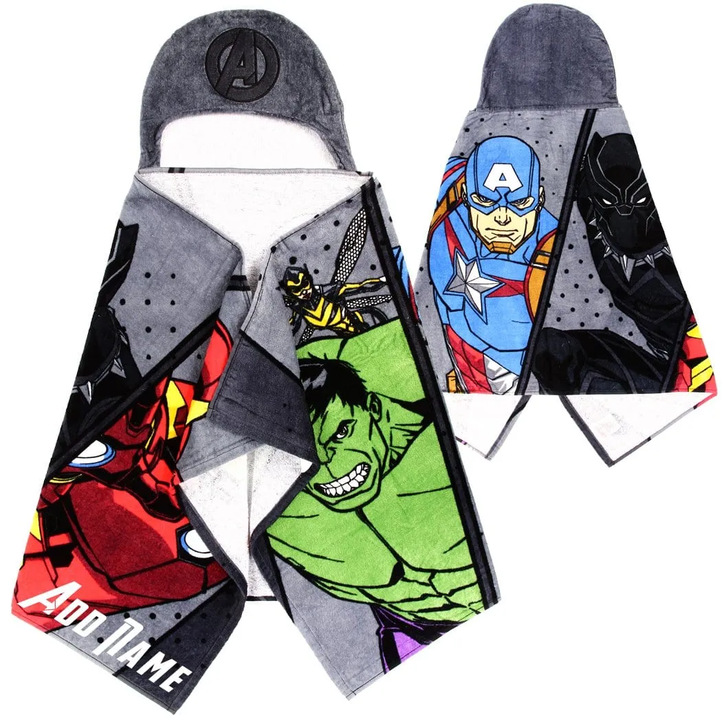 Personalized Embroidered Hooded Towel - Avengers