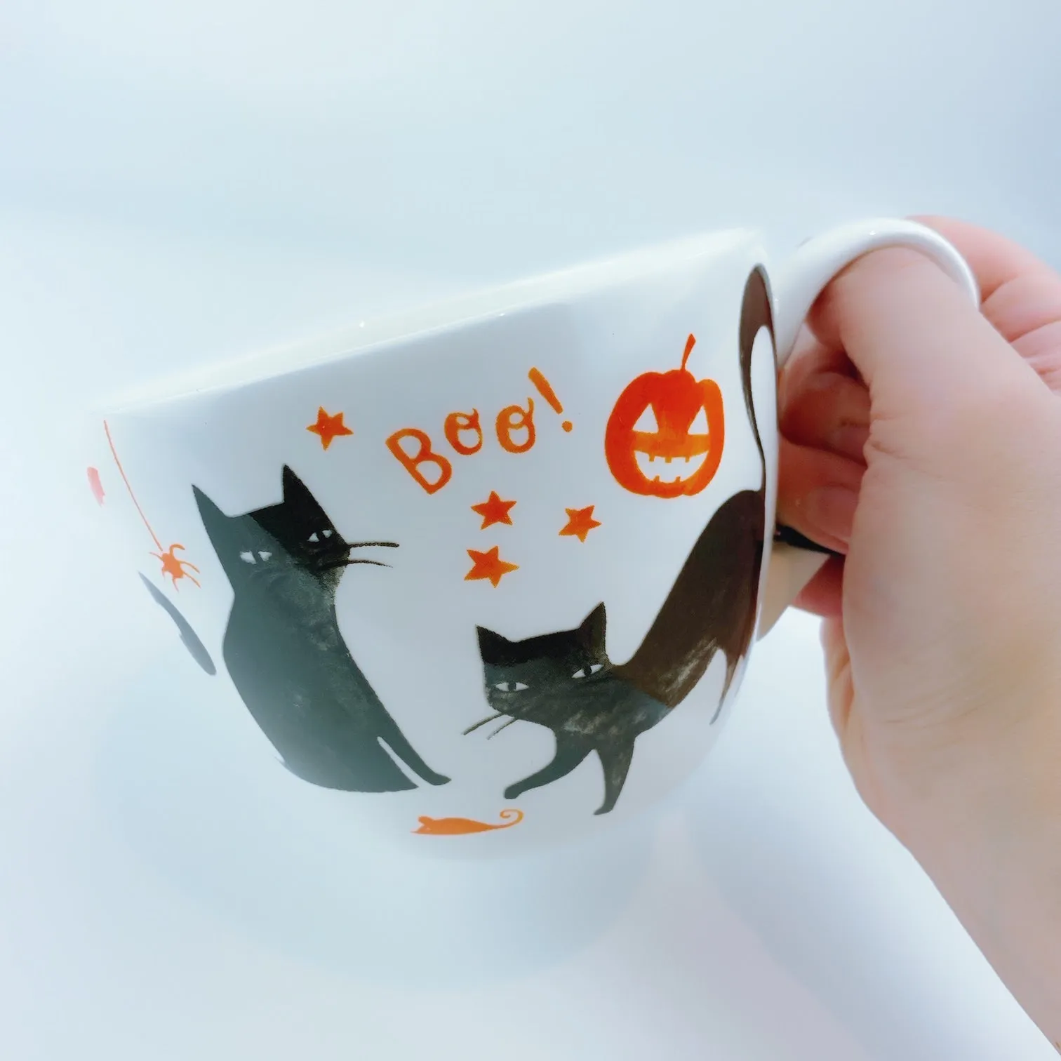 Portobello By Design 'Trick or Treat' Black Cat Bone China XL Coffee Mug Tea Cup 20 oz