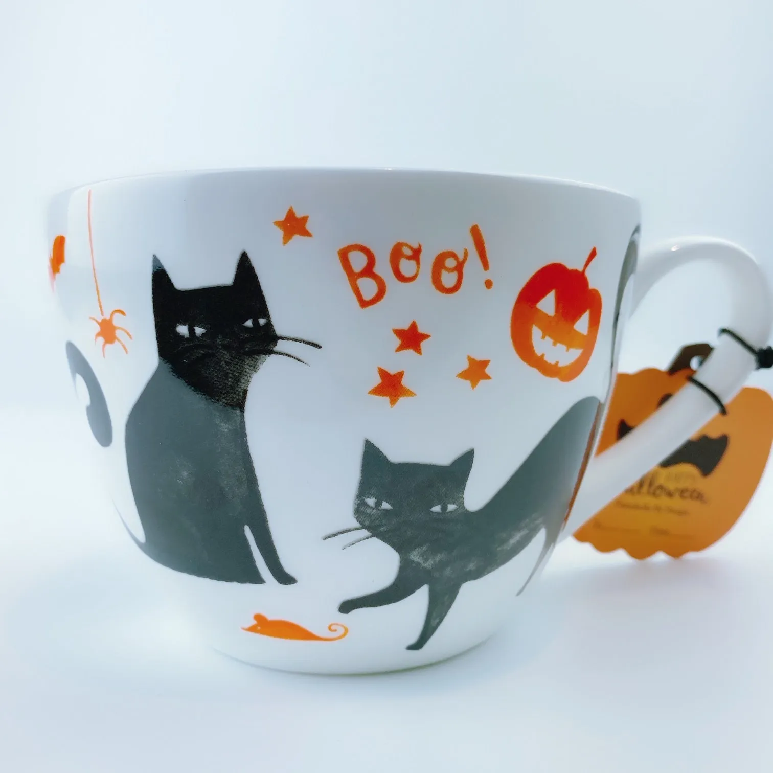 Portobello By Design 'Trick or Treat' Black Cat Bone China XL Coffee Mug Tea Cup 20 oz