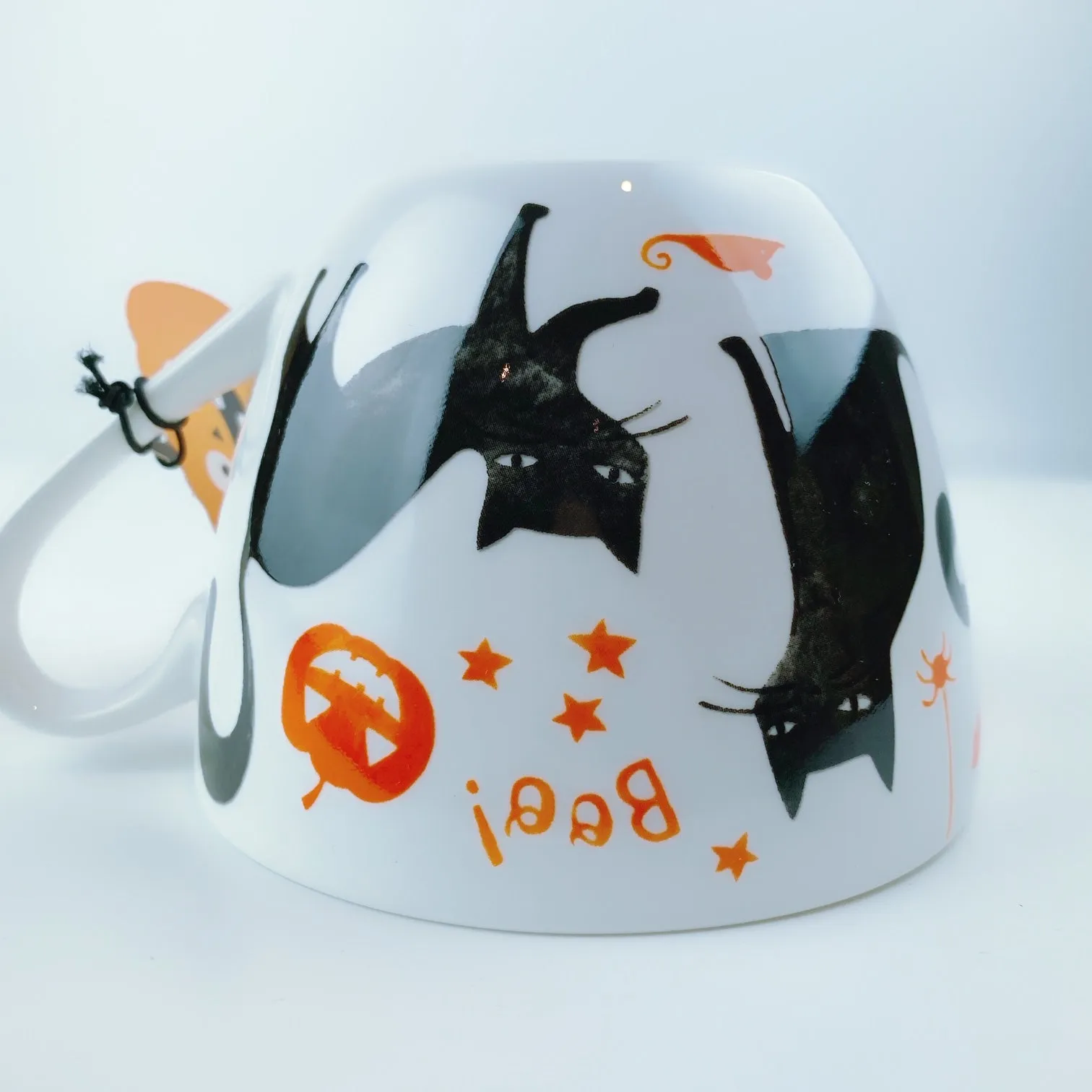 Portobello By Design 'Trick or Treat' Black Cat Bone China XL Coffee Mug Tea Cup 20 oz