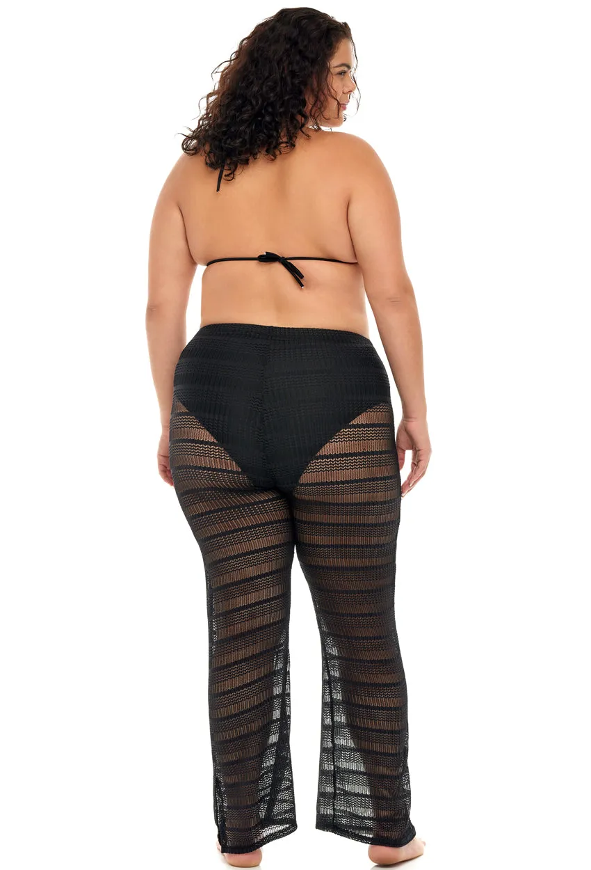 PULL ON PANT WITH SIDE SLIT - ARROW CHEVRON - PLUS SIZE