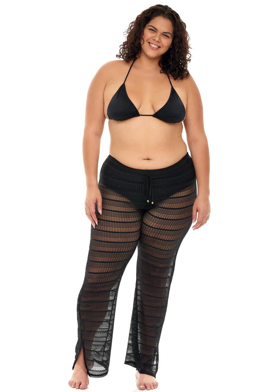 PULL ON PANT WITH SIDE SLIT - ARROW CHEVRON - PLUS SIZE