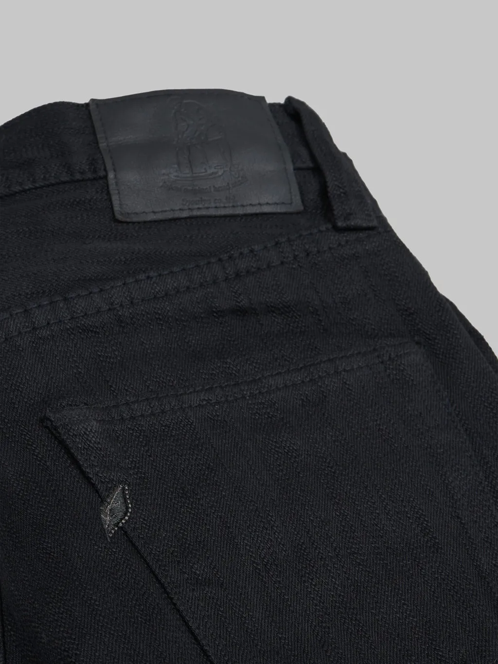 Pure Blue Japan 1167-WBK "Extra Slub Stretch" 13oz Double Black Relaxed Tapered Jeans