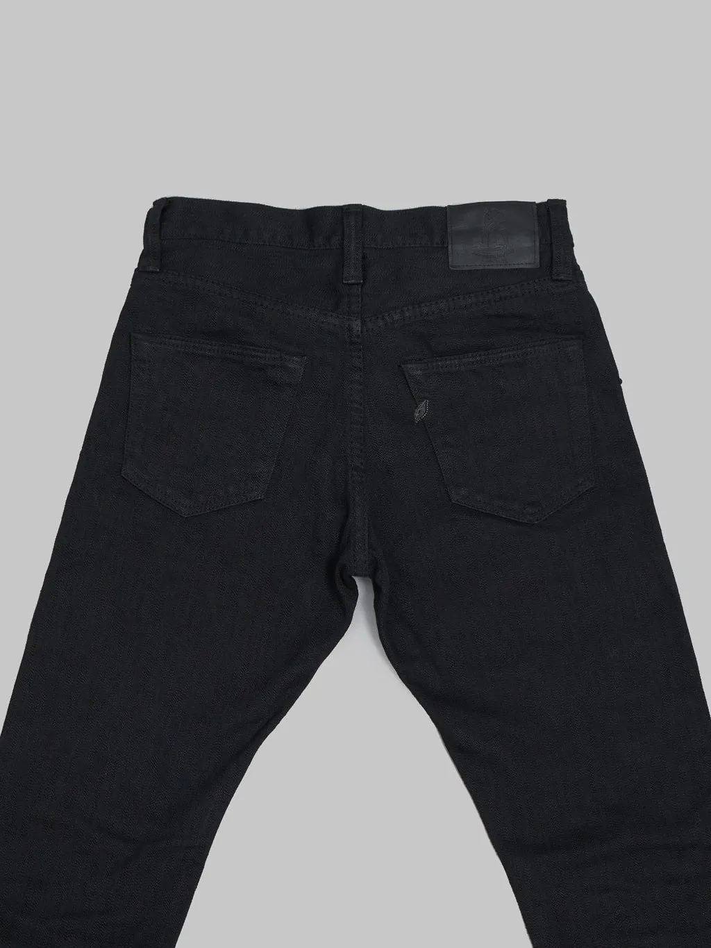 Pure Blue Japan 1167-WBK "Extra Slub Stretch" 13oz Double Black Relaxed Tapered Jeans