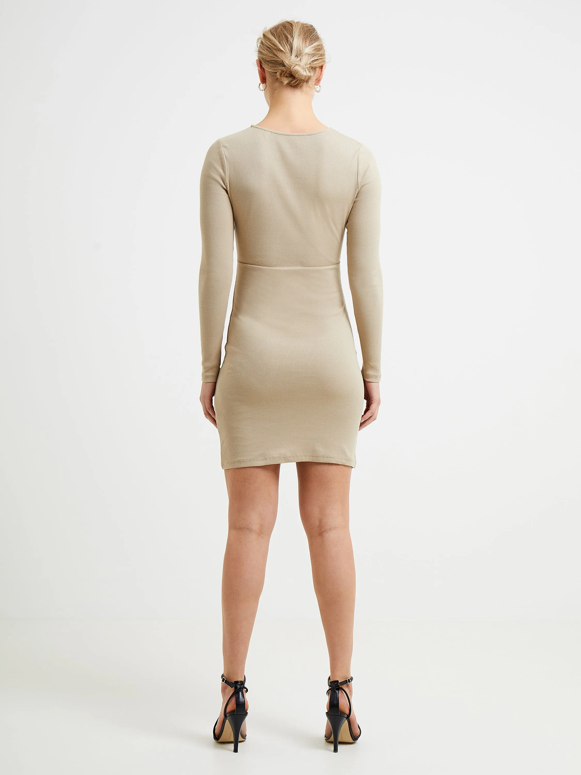 Rassia Sheryle Ribbed Cut Out Mini Dress