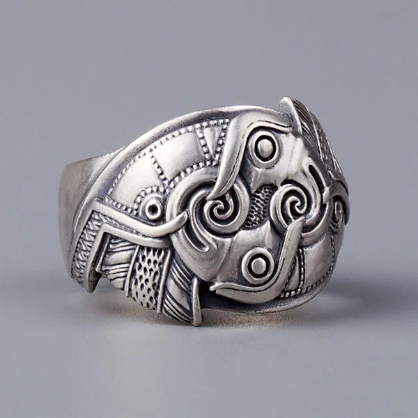 Ravens of Odin Ring - Sterling Silver