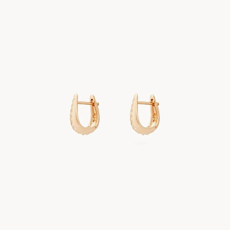 restoration mini hoop - 14k yellow gold