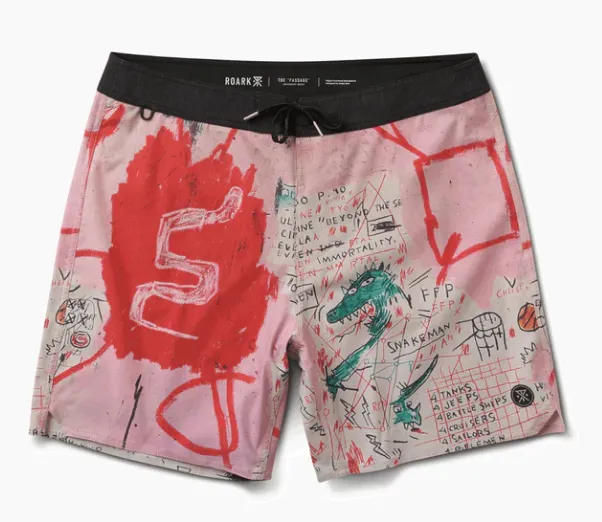 ROARK - Passage Boardshorts 17" - Basquiat / Pink