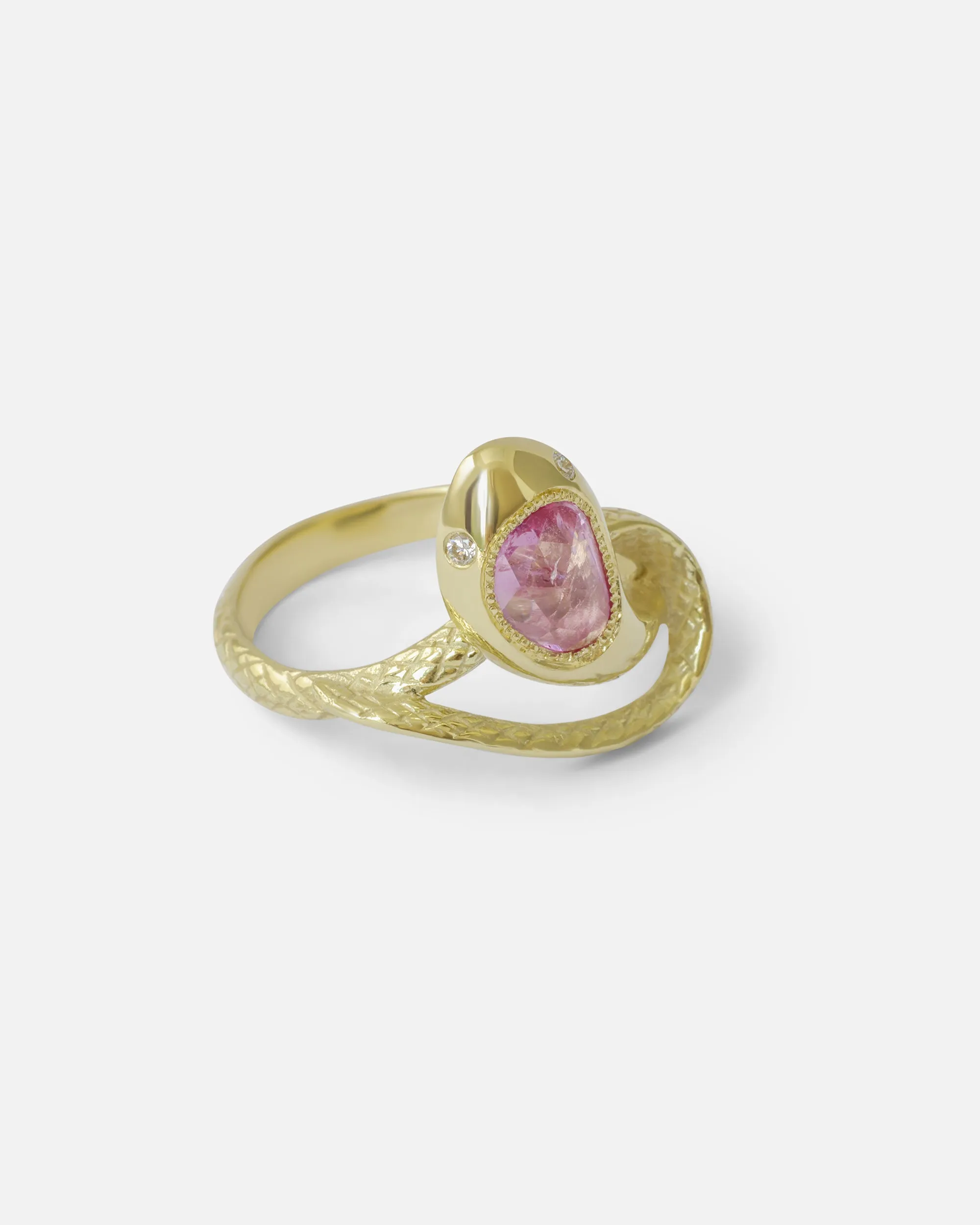 Rose Ophidia Ring / Rose Cut Pink Sapphire