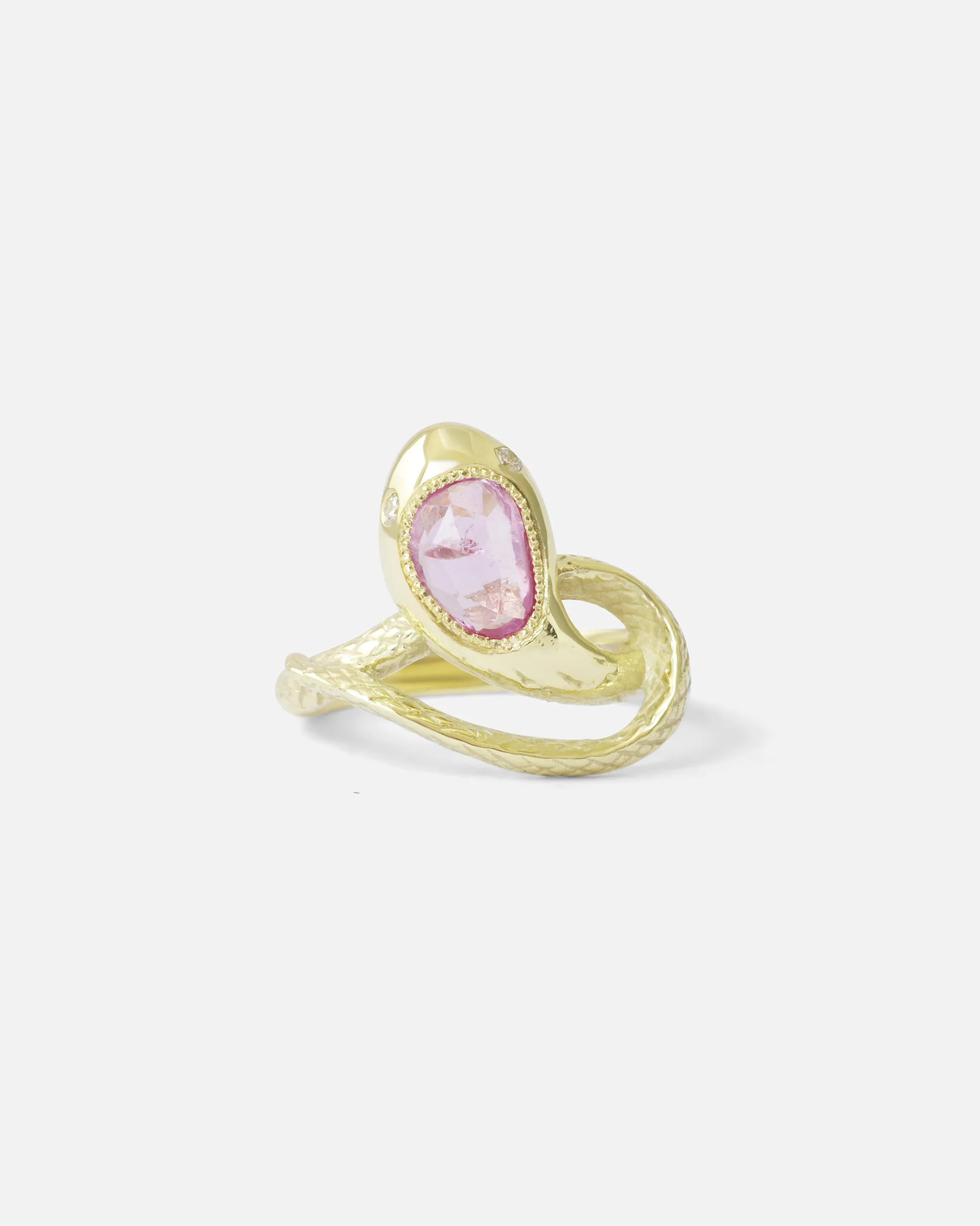 Rose Ophidia Ring / Rose Cut Pink Sapphire