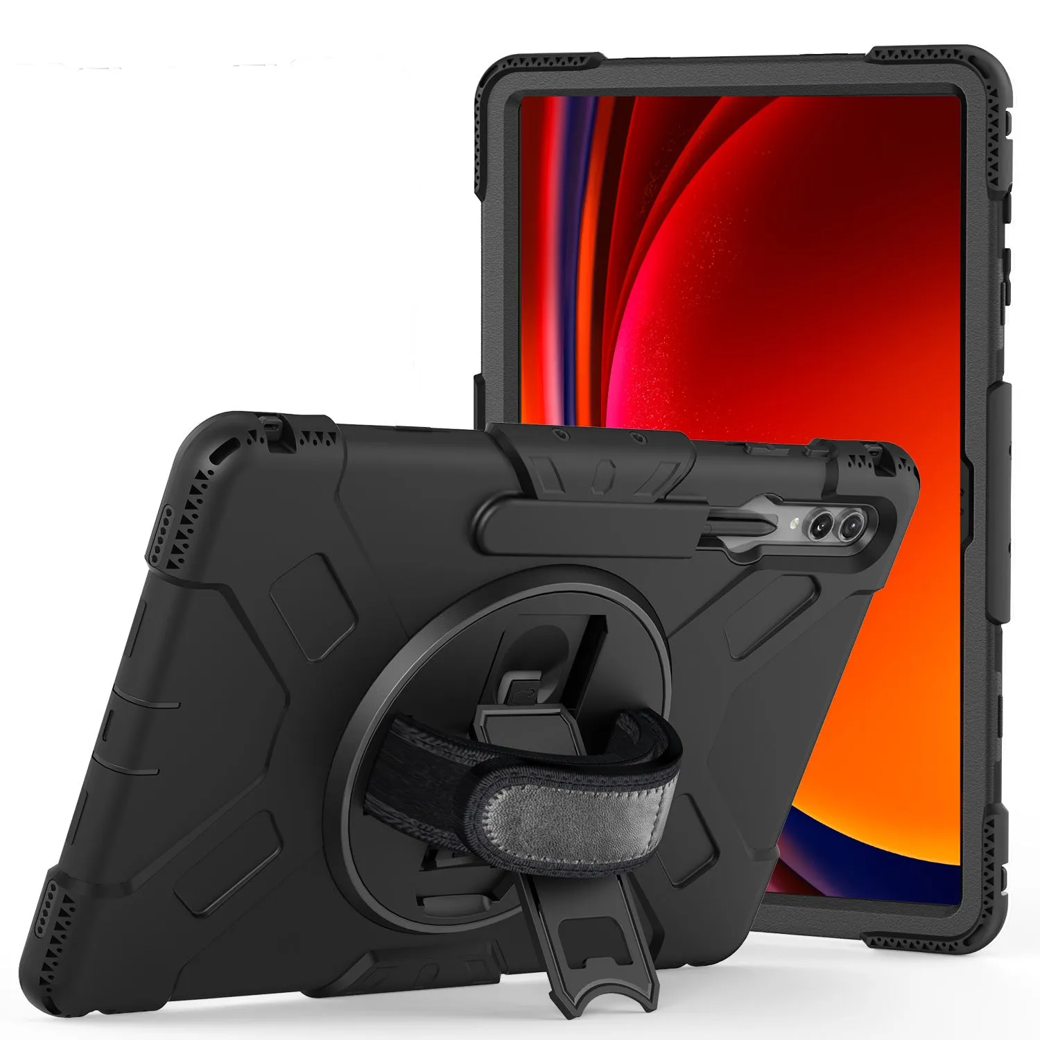 Samsung Galaxy Tab S9 Ultra / S8 Ultra Case Rugged Protection Black