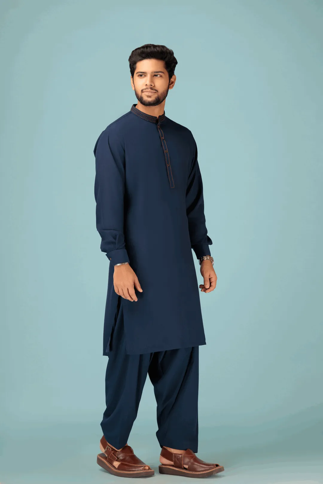 SAPPHIRE-BLENDED-KURTA SHALWAR - (KSRB23-007)BIN 60 M8