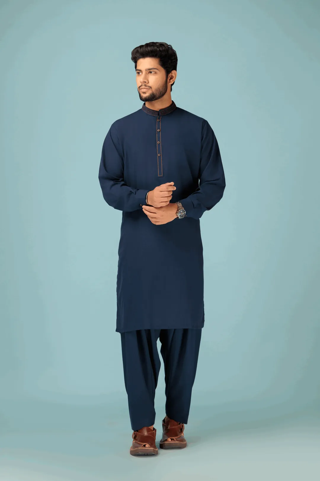 SAPPHIRE-BLENDED-KURTA SHALWAR - (KSRB23-007)BIN 60 M8